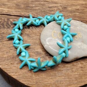 Turquoise‎ starfish colony bracelet B3215